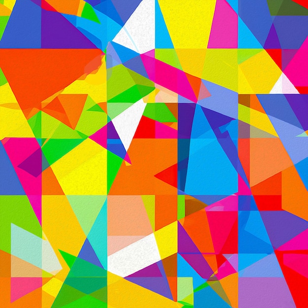 A colorful background with a triangle pattern in the middle