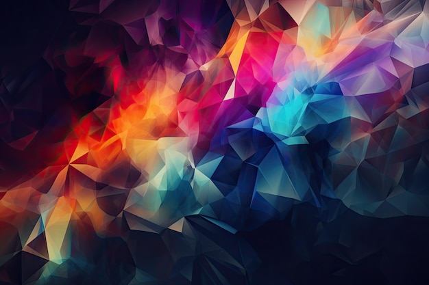 A colorful background with a triangle pattern