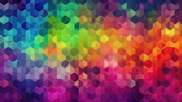 A colorful background with triangles in the middle