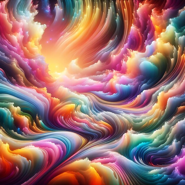 Colorful background with a wave pattern ai_generated