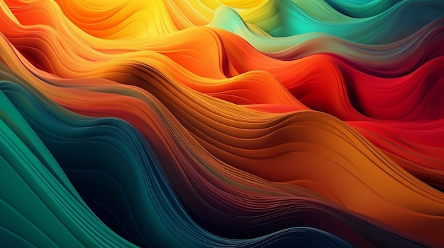 A colorful background with a wavy pattern of colors.