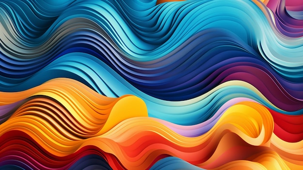 A colorful background with a wavy pattern and the word art on it.