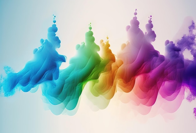 A colorful background with a white background and a rainbow of colors.