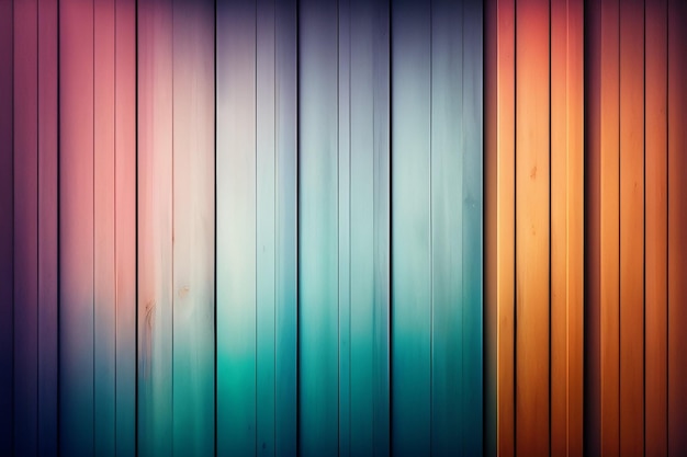 Colorful background with a wooden wall and a colorful background.