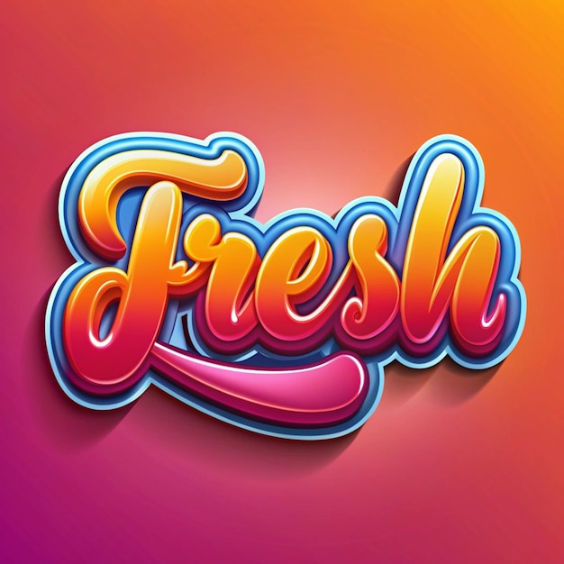 a colorful background with the word fresh written in colorful letters