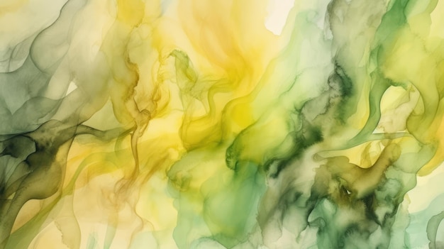 A colorful background with yellow and green smoke