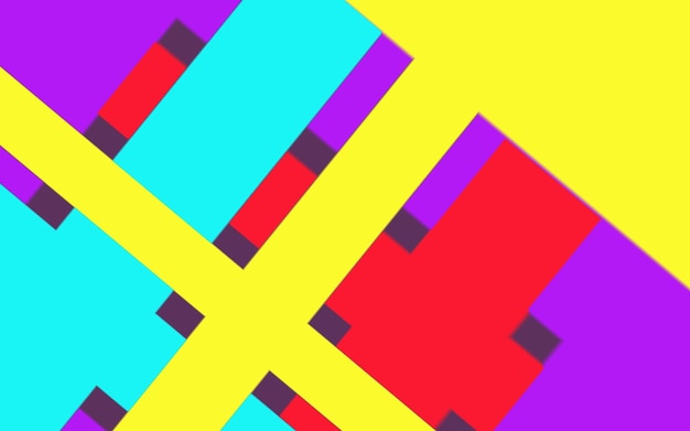 A colorful background with a yellow square and a red square.