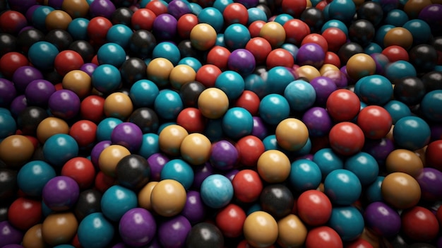 A colorful ball pit filled with various sized balls Generative ai