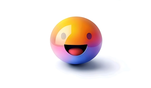 a colorful ball with a smiley face on it