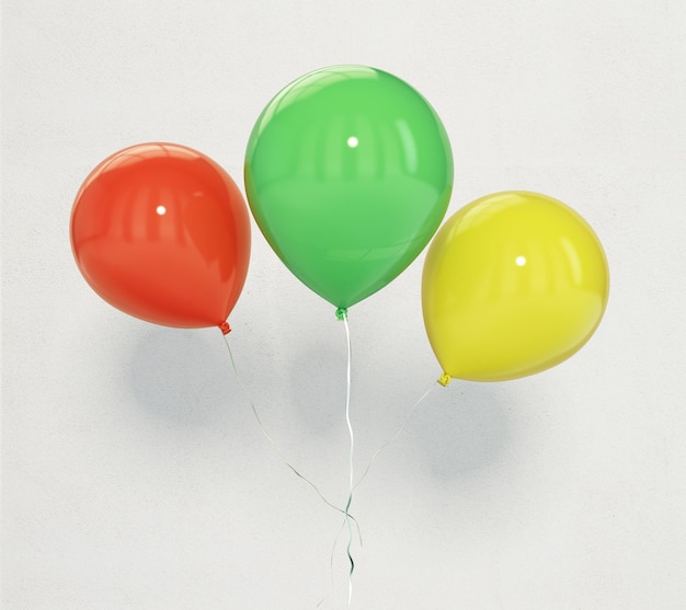 Colorful ballons on concrete