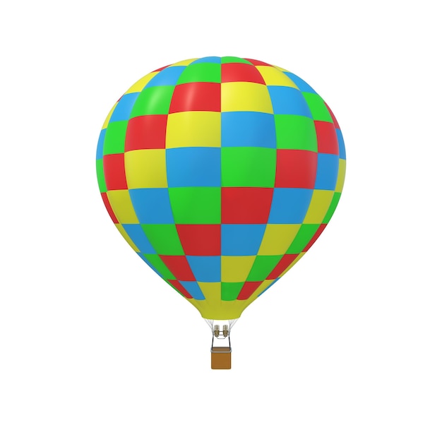 Colorful balloon isolated on white background 3d illustration