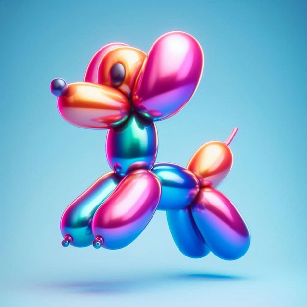 a colorful balloon with a blue and pink balloon that says quot the word quot on it