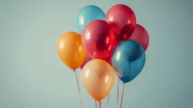 Colorful Balloons Arranged in a Vase