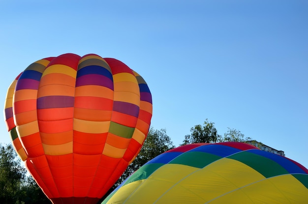 Colorful balloons the beginning of the festival lead up for takeoff