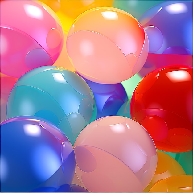 Colorful Balloons Floating in the Air