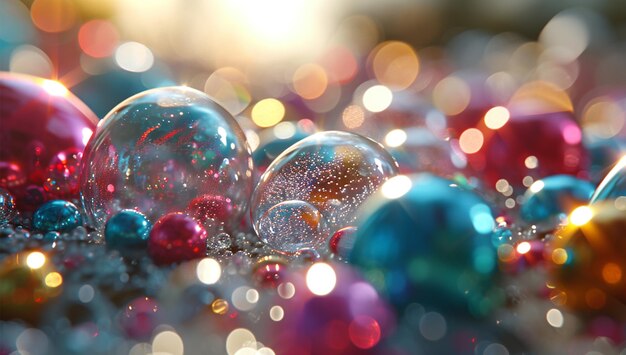 Colorful balloons with golden sparkles for the holiday