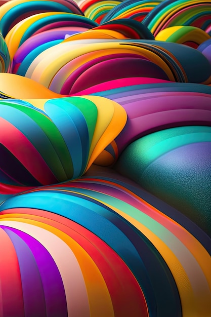 colorful balls in a pile, one of which is a colorful one.