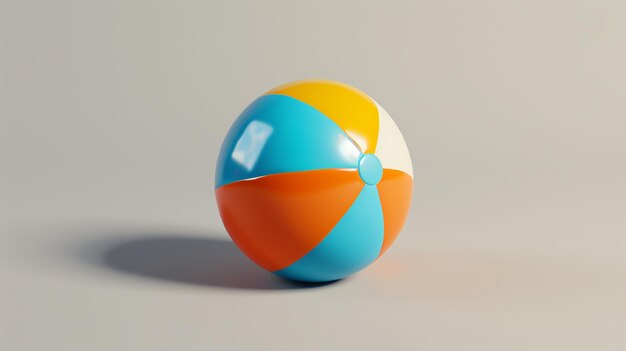 A colorful beach ball isolated on a white background