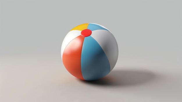 A colorful beach ball on a white background