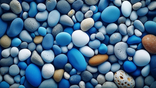 Colorful beach stones pebbles