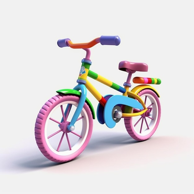 A colorful bike with a handlebars that says " bike " on it.