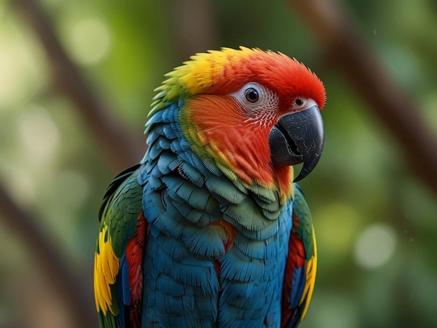 Colorful Bird and Natural Background