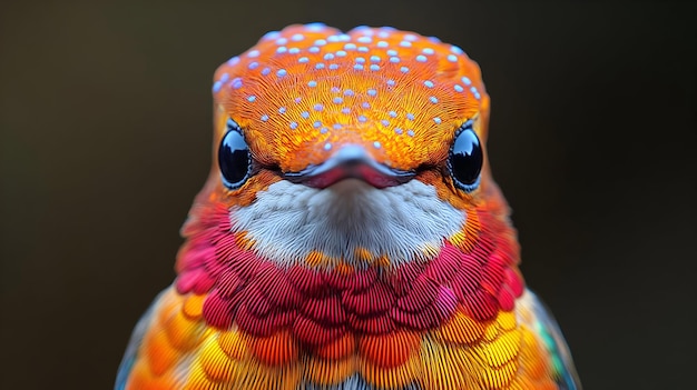 Photo colorful bird portrait photography