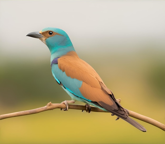 A colorful bird standing on a tree branch