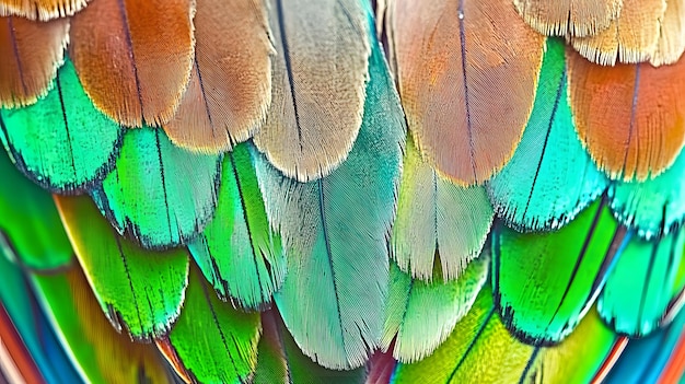 a colorful bird with a colorful tail and the word parrot on it