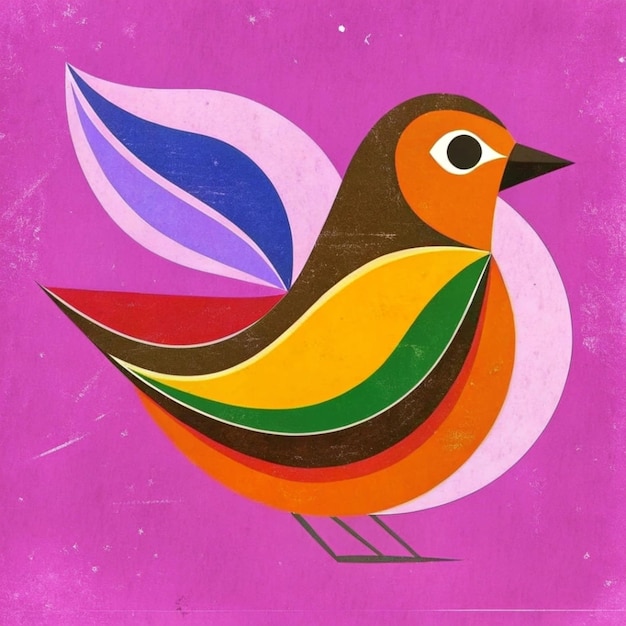 a colorful bird with a colorful wing that says quot bird quot