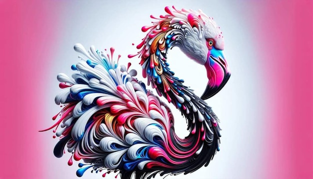 a colorful bird with the feathers of a bird