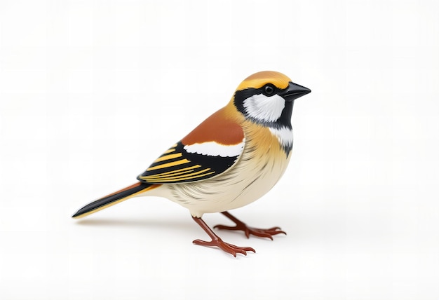 a colorful bird with a white background and a white background