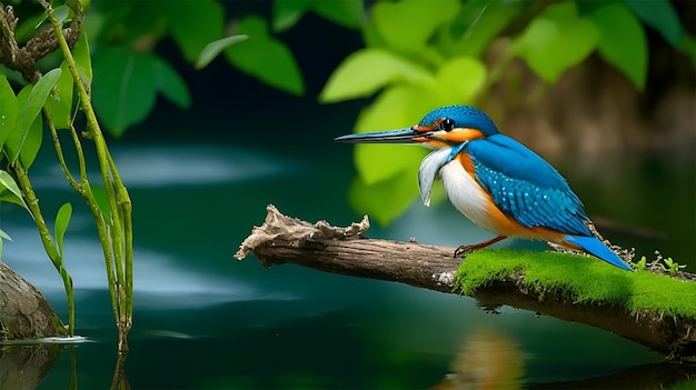 Colorful Birds In Nature Scene