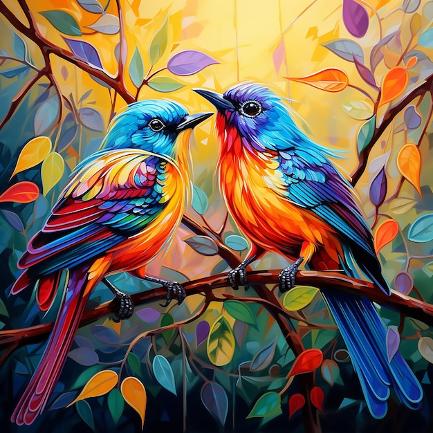 colorful birds