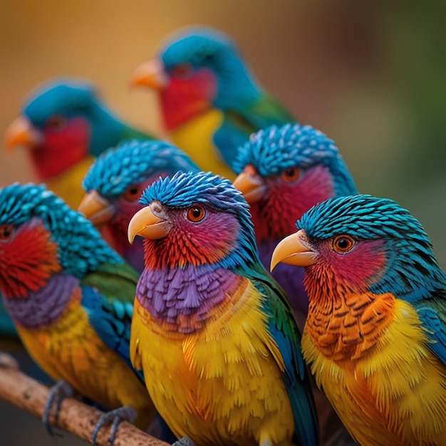 Colorful birds