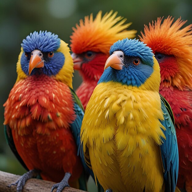 Colorful birds