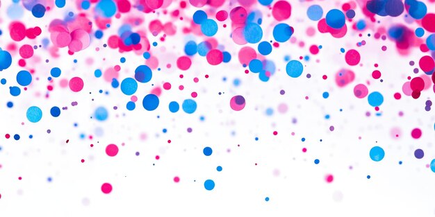 Photo colorful blue and pink spots scattered on a bright white background creating a playful design