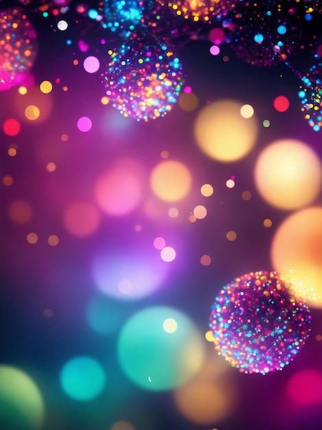 Colorful bokeh art background Generative AI Illustration