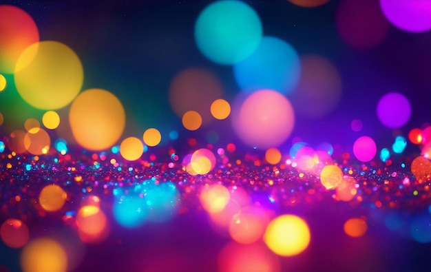 Colorful bokeh art background Generative AI Illustration