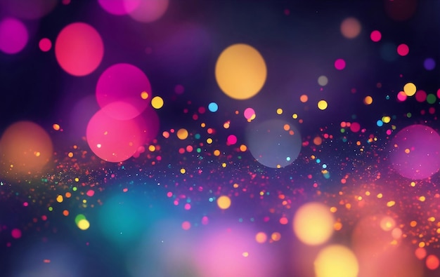 Colorful bokeh art background Generative AI Illustration