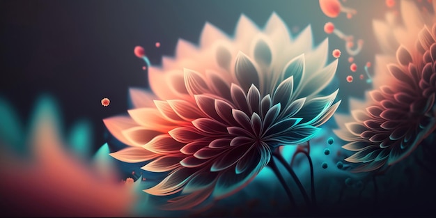 Colorful Bokeh Flower Background A Burst of Vibrant Blooms Generative AI