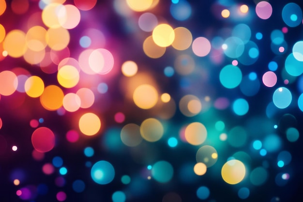 Colorful Bokeh Lights Abstract Background