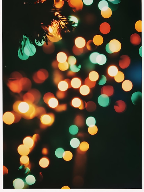 Colorful Bokeh Lights in Dark Background