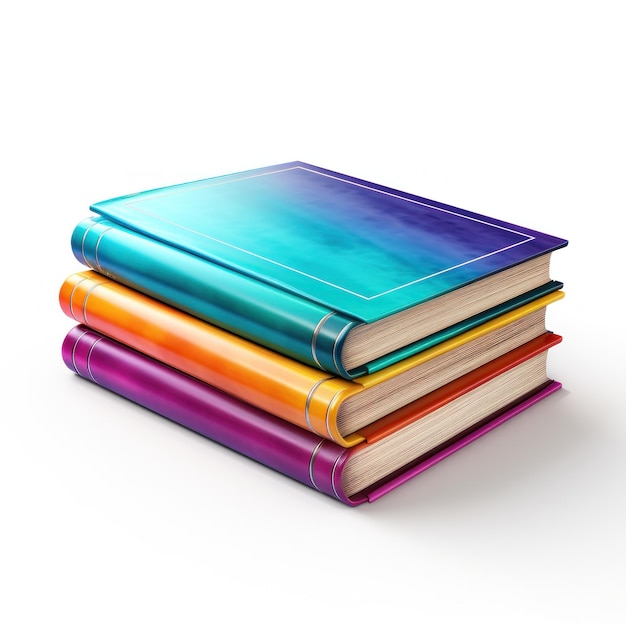 Colorful books isolated Illustration AI GenerativexA