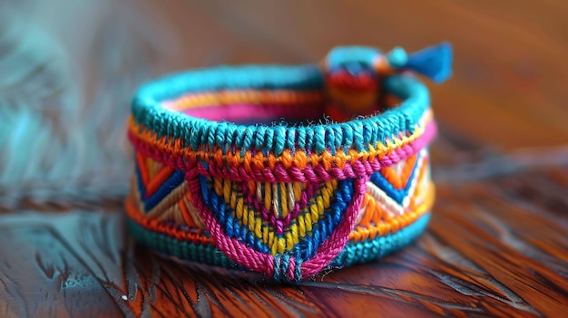 Photo a colorful bracelet with a colorful band on it