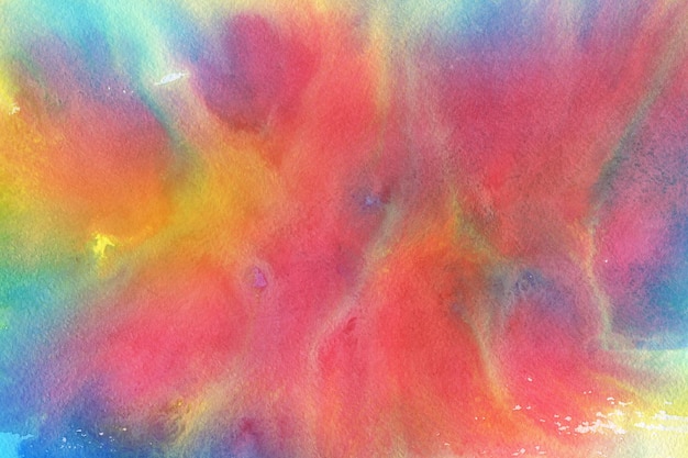 Colorful bright watercolor texture painted on white paper background.