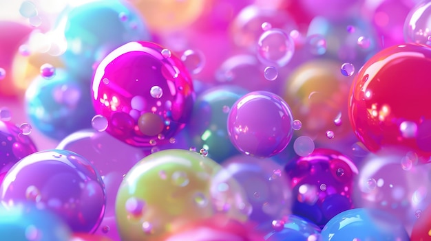 a colorful bubble with bubbles in it