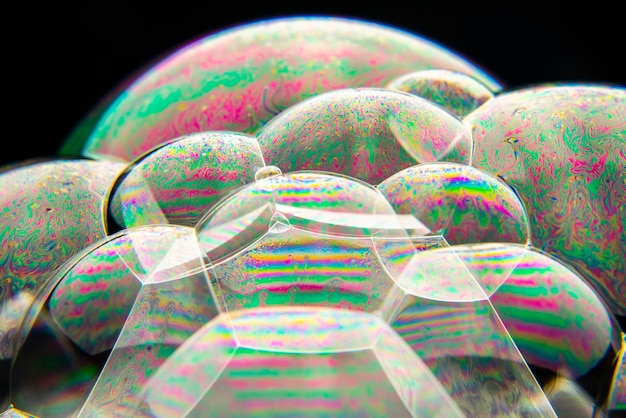 A colorful bubble with the word bubble on it