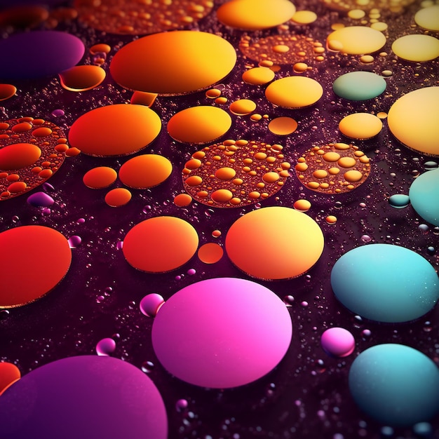 Colorful bubbles background digital illustration artwork abstract colors