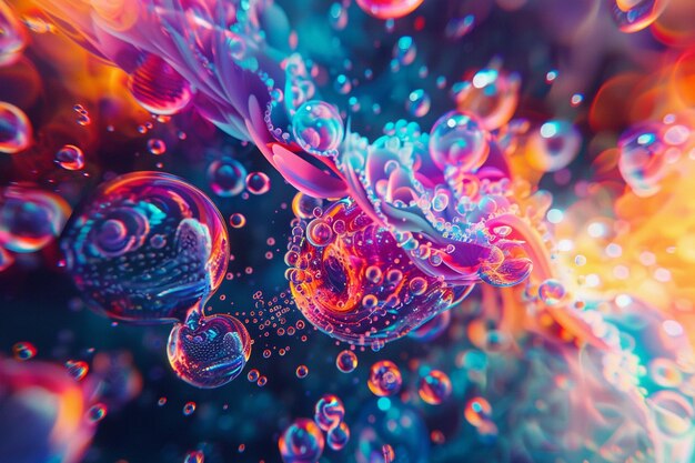 a colorful bubbles with the words  bubbles  and  bubbles  in the water